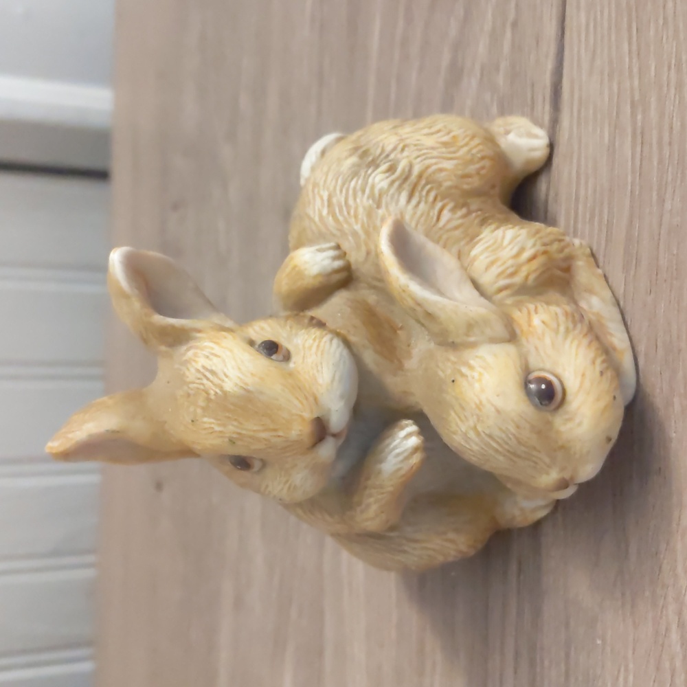 Vintage Ceramic Bunny figurine-Homco